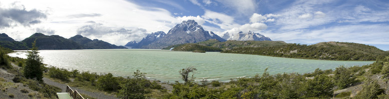 Lago Grey von der Hosteria Grey aus