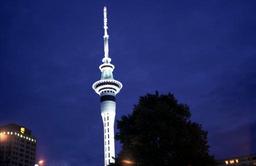 Skytower bei Nacht